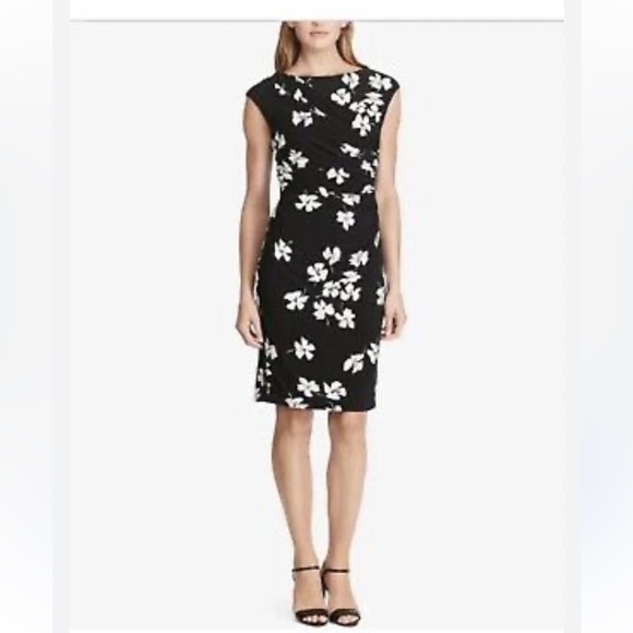 American Living Dresses & Skirts - Black Floral Sheath Dress - Women's Elegant Work & Event Dress